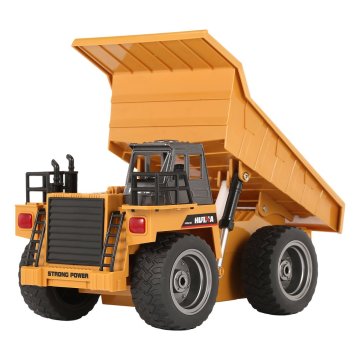 HUINA 1540 1/18 2.4G 6CH Alloy Version 360 Degree Rotation RC Dump Truck Construction Engineering Vehicle Kid RC Model Toy