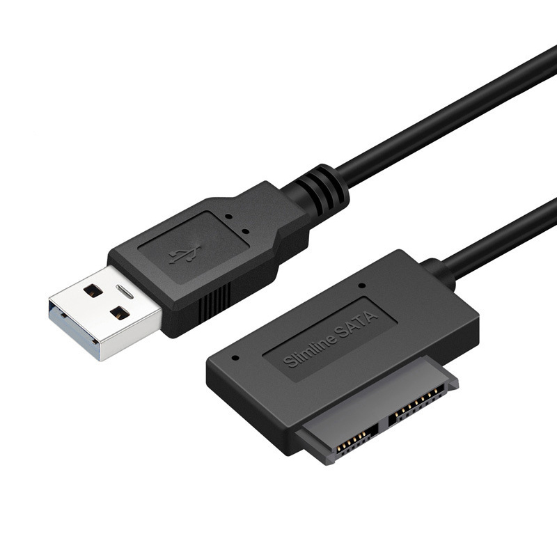 1 Pcs Portable Sata USB Cable Sata To USB 2.0 Adapter Suport Notebook Optical Drives Using 6P+7P SATA Interface Plug And Play