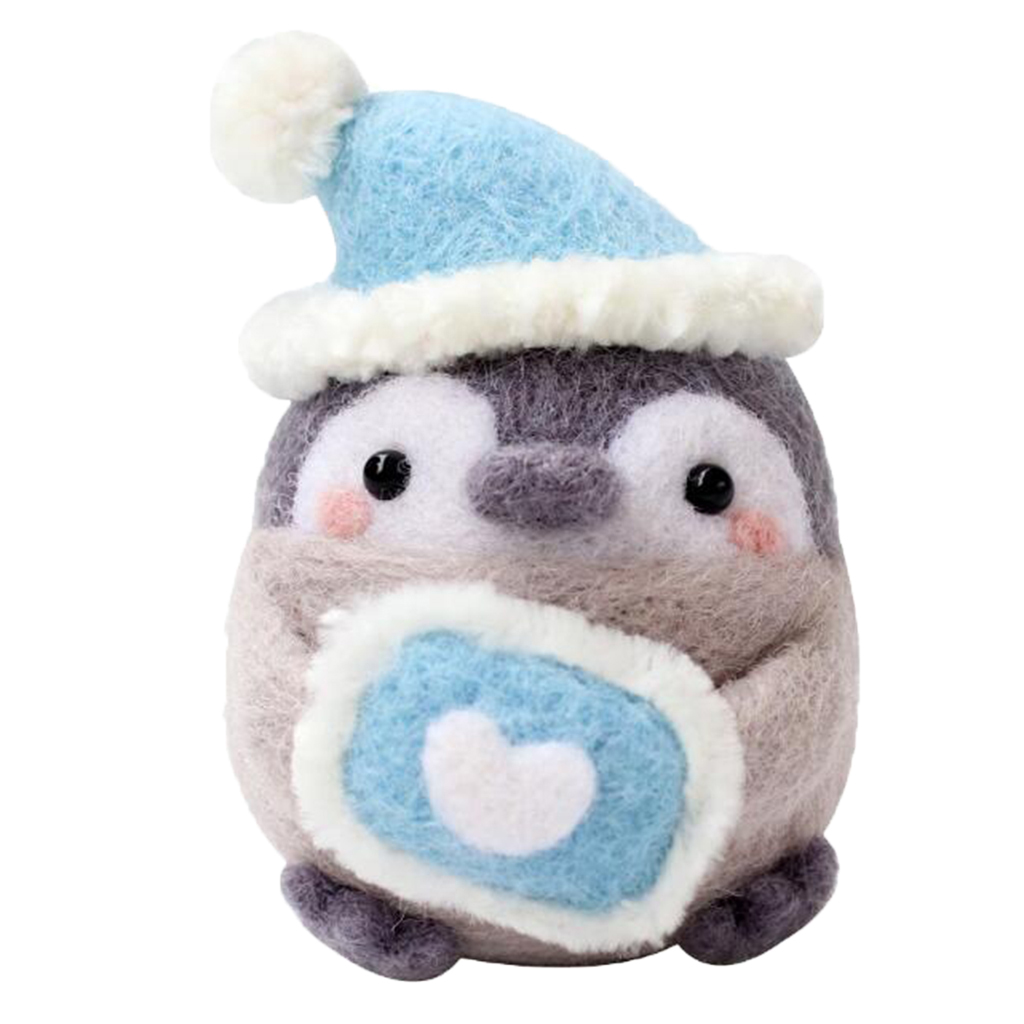 Craft Penguin Felting Kit Foam Mat 100% Wool Children's Day Festival Gift