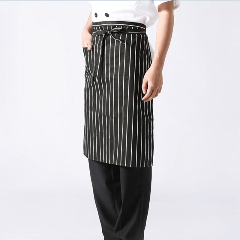 Wholesale Kitchen Cooking Aprons Work Dining Half-length Long Waist Apron Catering Chef Hotel Waiters Uniform Essential Supplies