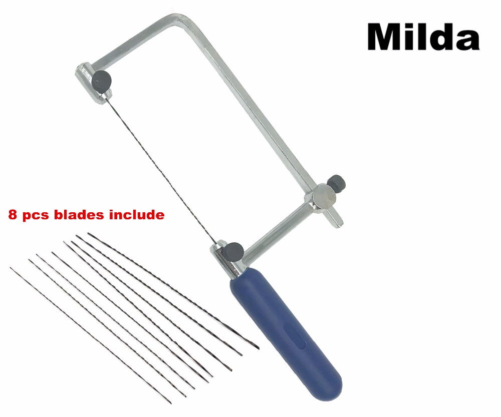 Milda Wood working Saw DIY Mini saw Scroll Coping Metal Tool U Shape Replacement Blades Garlandcurve Wire Saw Blade Carved
