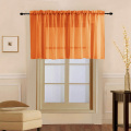 Window Voile Drapes Roman Tulle Kitchen Pure Color Simple Sheer Short Curtains Valance For bay Window Rod Pocket 184&C