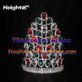 8inch Peacock Colored Big Diamond Crowns