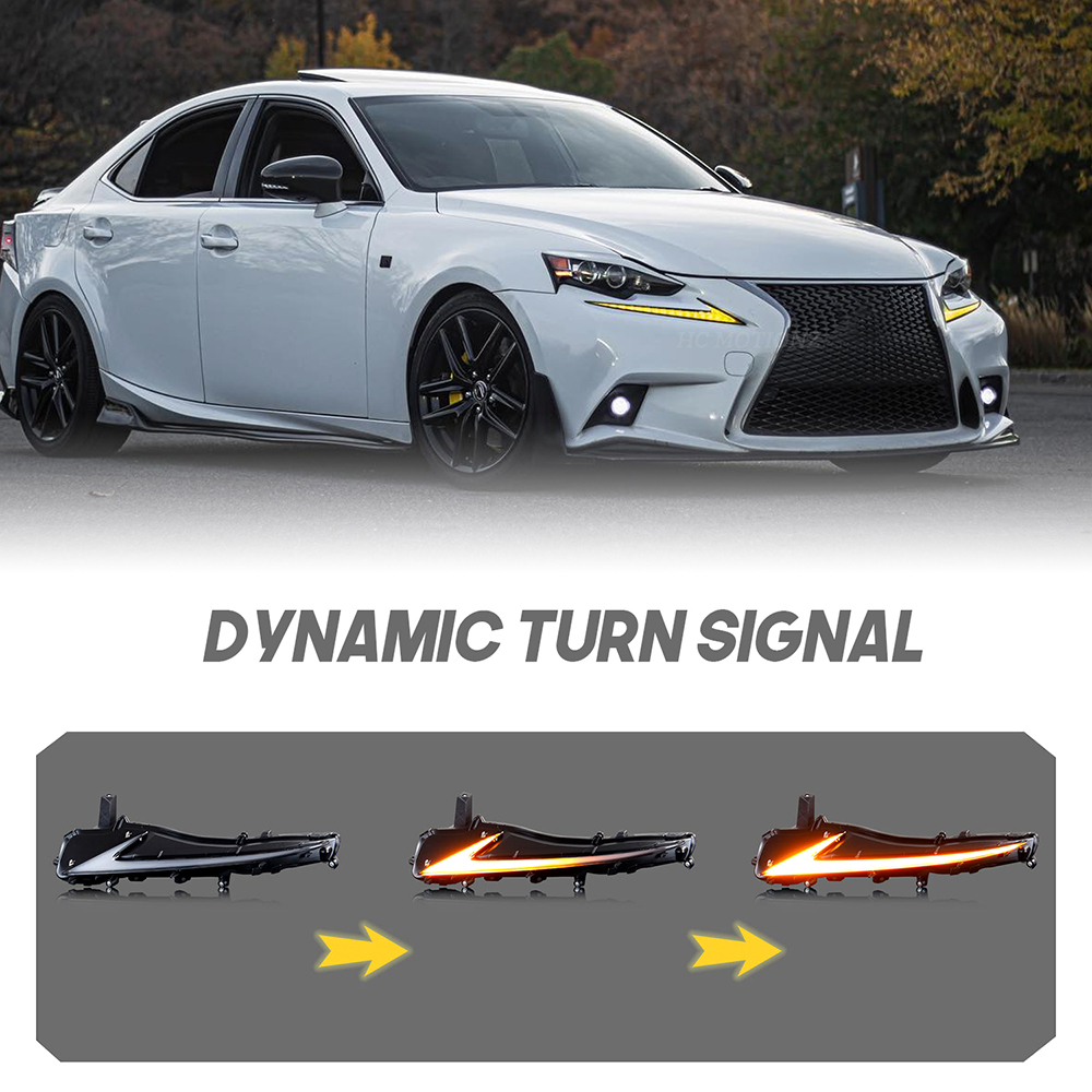 HCMOTIONZ LED Day Running Lights for Lexus IS250 IS350 F 2013-2016