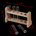 Dollhouse Miniature 1:12 Toy Laboratory Test Tube Rack Set L 3.7cm