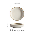White 7.5-inch plate