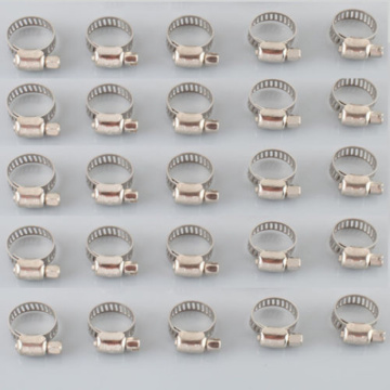 50 Pcs Stainless Steel Adjustable Drive Hose Clamp Fuel Line Clip 1/2