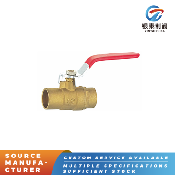 Brass Compression Red‑Handle Ball Valve