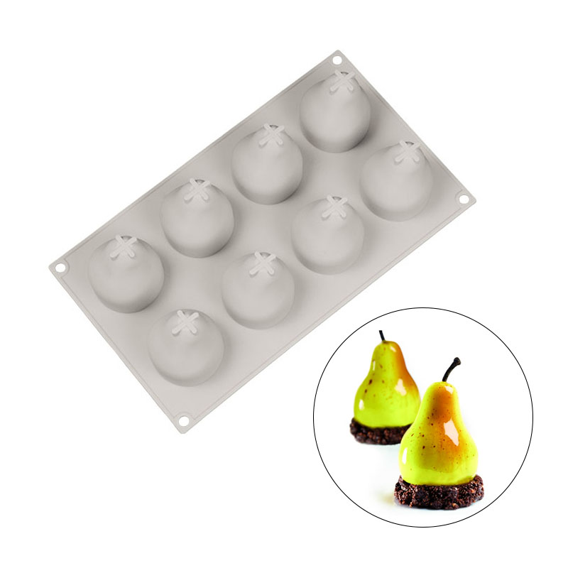 3D Pear Shape Silicone Mold Cake Baking Mousse Truffle Brownies Pan Molds Silicone Cakes Pastry Decorating Tool