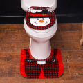 Home Decorative Creative Cartoon Old Man Snowman Toilet Set Decoration Two-piece Set Hotel Bathroom Holiday Non-slip Mat