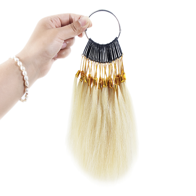 7cm Human Hair Color Ring 30pcs/set For Salon Hair Color Chart Extensions And Salon Hair Dyeing Sample Can Be Dye Any Color