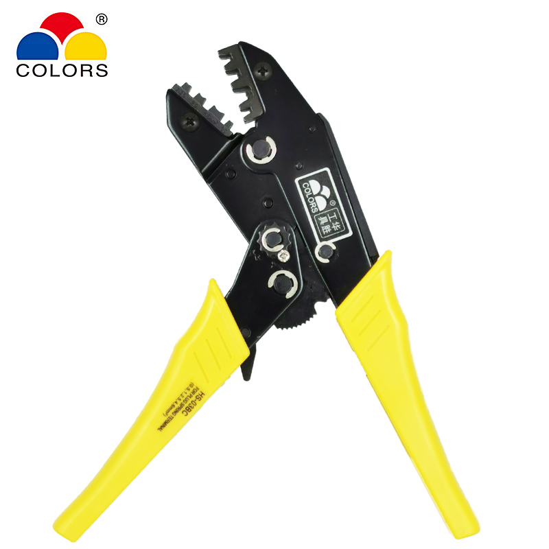 HS-03BC wire crimping pliers 230mm capacity 0.5-6mm2 20-10AWG for non insulated tabs plug spring clamp terminals hand tools