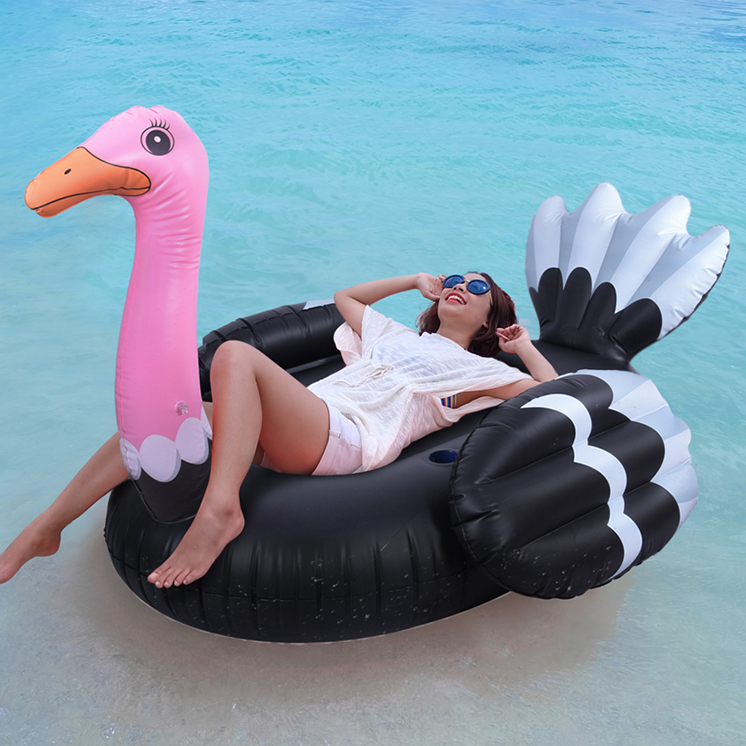 Hot sale inflatable Float funny Ostrich PVC float