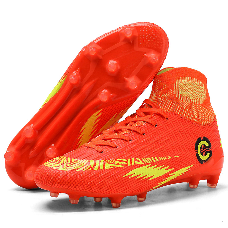 Brands Football Boots Man Soccer Artificial Grass Original FG Superfly High Ankle Kids Shoes Crampons Outdoor Sock Cleats