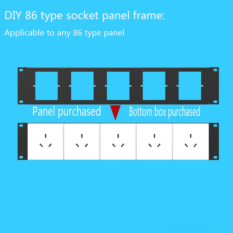 86 panels, backboard 5, rack panel, install empty board network socket, telephone cabinet panel mounting slot