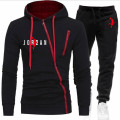 Winter hot-selling high-end brand men's sportswear polar fleece hoodie men's suit fashion casual hip-hop clothes 2-piece set