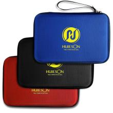 Huieson Professional Square Shape Table Tennis Racket Bag Big Capacity Hard Case for Double Rackets Set and Accessories
