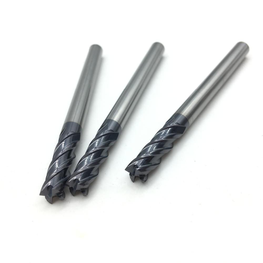 1pcs carbide end mill 1mm 1.5mm 2mm 2.5mm 3mm 4mm endmills cutter HRC45 4F Tungsten Steel Milling Cutter EndMills CNC tool