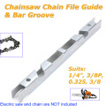 Medium Carbon Steel Chain File Guide& Bar Groove Silver Depth Gauge Sharpen For 1/4" 3/8"P 0.325" Chain Saw Chainsaw 150*10*16mm