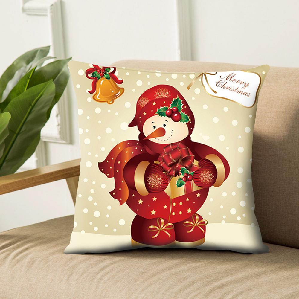45*45 Christmas Cushion Cover Christmas Decorations for Home Throw Pillows Sofa Home Decor Christmas Pillowcase Pillow Cover