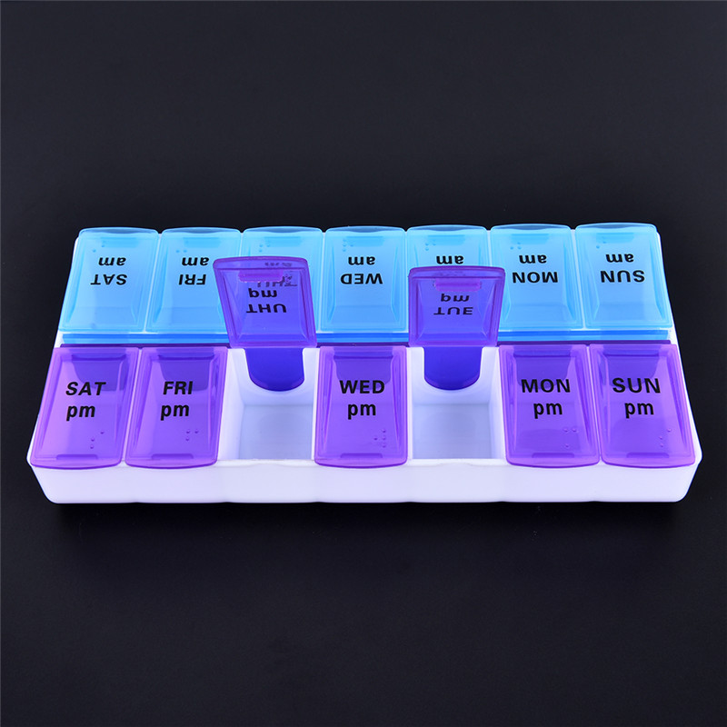 Newest 7 Days Weekly Tablet Pill Medicine Box Holder Storage Organizer Container Case for Home Office Supply