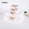 StoBag 5pcs White/Kraft/Black Gift Box Event & Party Supplies Packaging Wedding Birthday Hnadmade Candy Chocolate