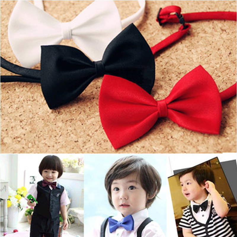 Children Bow Tie Baby Boy Kids Clothing Accessories Solid Color Gentleman Shirt Neck Tie Bowknot Butterfly Cravats Gift