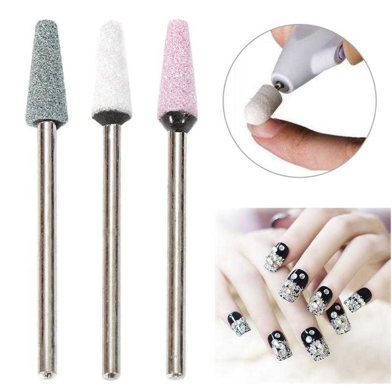 3 Colors Grinding Head Electric Manicure Machine Accessory Native Silicon Carbide Polishing DIY Nail Drill Bit Cutter Nail File