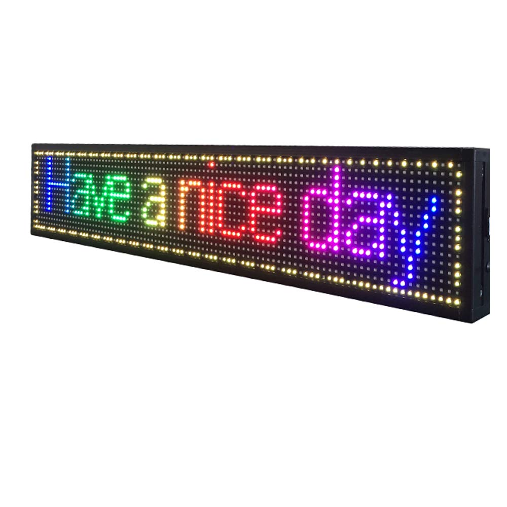 Scrolling LED Signs Full Color SMD PH10mm 40"x8" Message Display Indoor use USB Programmable led Sign for Business Ad Board