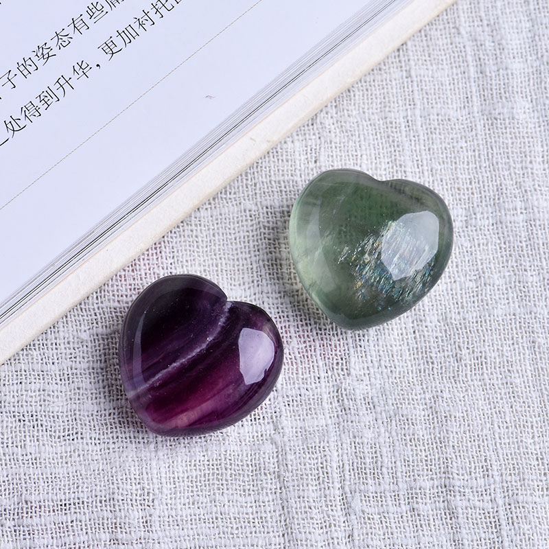 1PC natural purple fluorite green fluorite love crystal guardian gemstone mineral jewelry couple decoration fashion trend gift