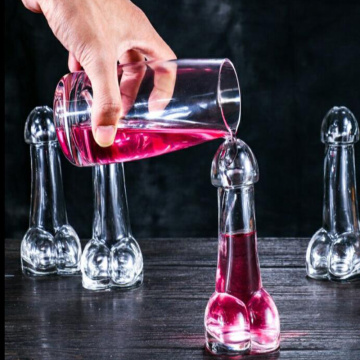 Creative Design Funny Penis Shot Glass Cocktail Wine Glass For Parties Night Bar Ktv Night Show Penis Shape Glass Cup