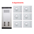 Building 2-wired hands-free indoor phone Direct Press Key audio intercom doorbell Audio Door Phone system for 6 apartments