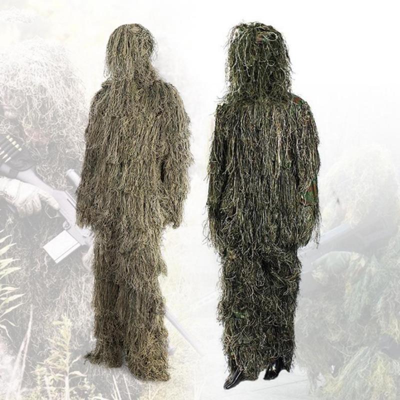 Camouflage Hunting Ghillie Suit Secretive Outdoor Sport Aerial Shooting Clothes Sniper Suits Camouflage Pretend Clothing