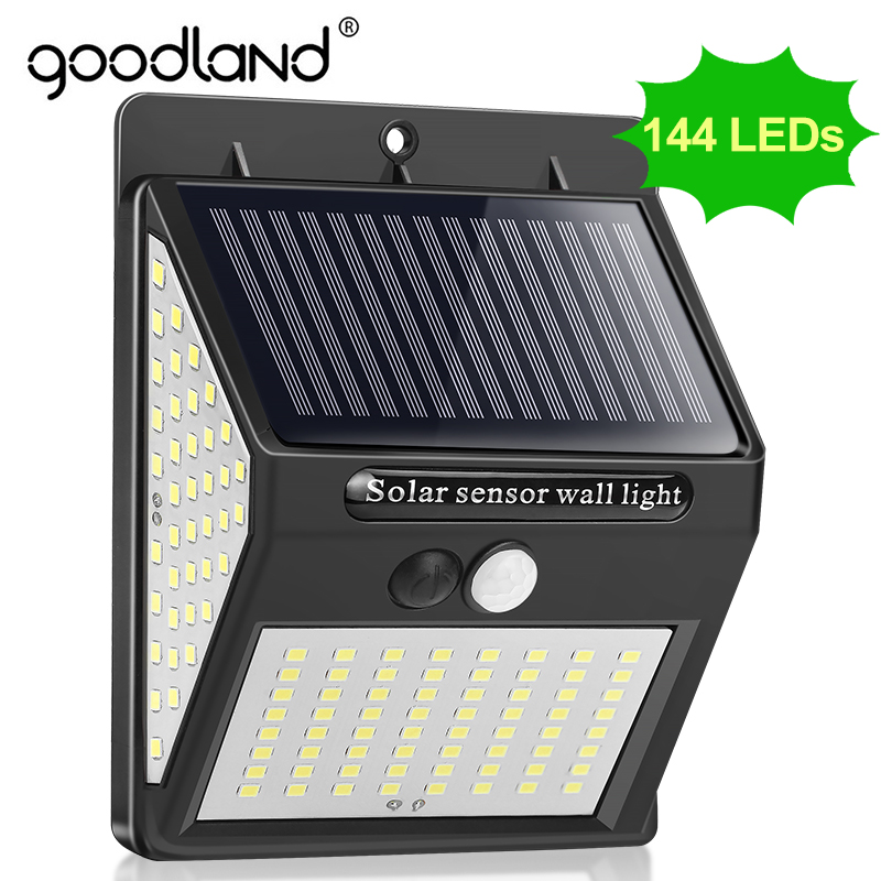 Goodland Outdoor LED Light 144 Outdoor Lighting Waterproof Street Lamp LED With PIR Motion Sensor LED Exterior for Garden Lights