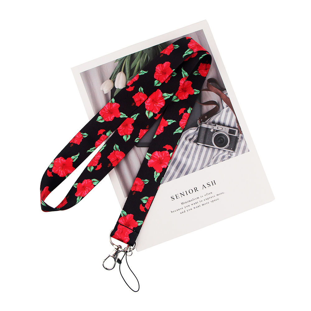 20pcs/lot BH1143 Blinghero Small Fresh Leaves Flower Woman Neck Strap for key ID Card Phone USB Badge Holder Hang Rope Lanyard