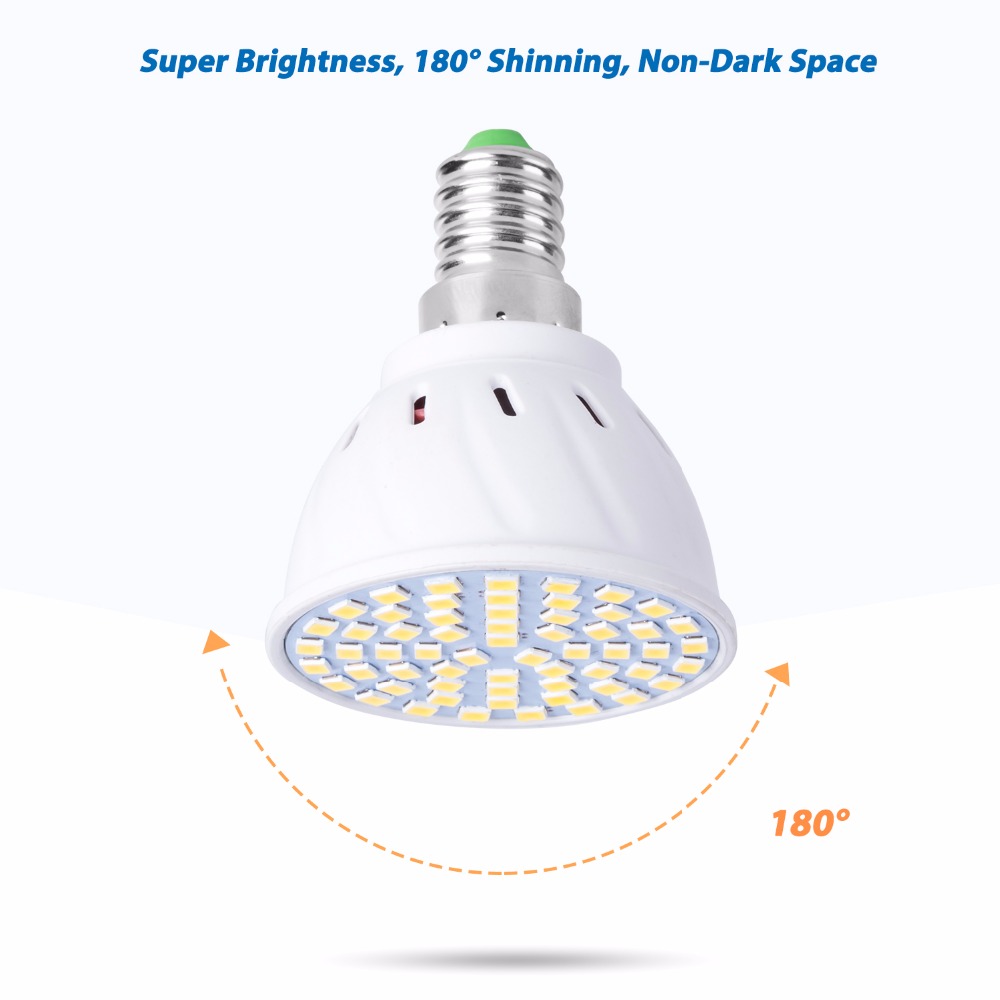 GU10 Spotlight MR16 Lamp 220V E14 LED Bulb E27 Corn Light 48 60 80 LEDs 3W Ampoule gu 10 led Spot Light Bulb 2835 B22 Bombilla