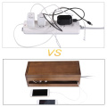 Cable Management Box Wooden Cord Organizer Box for Extension Cord Power Stripe Surge Protector Wire