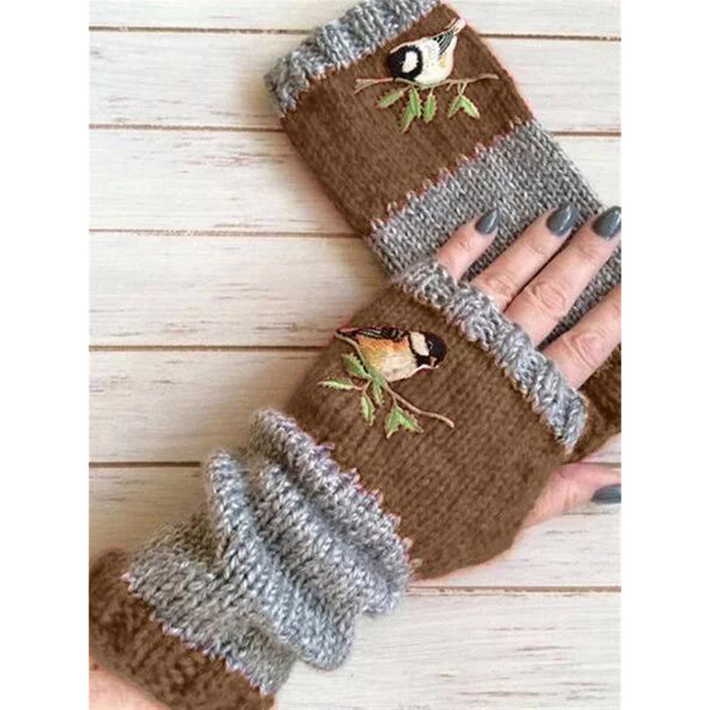 Winter Gloves Female Fingerless Gloves Without Fingers Women Cashmere Warm Winter Gloves Hand Wrist Warmer Mittens Gloves d6