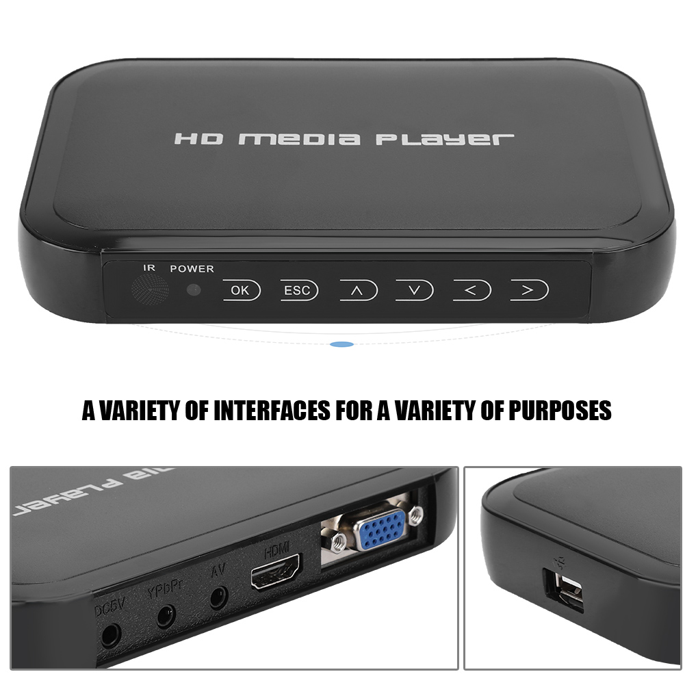 1080P Multimedia Player Full HD Media Player AV VGA HDMI Interfaces for Exhibition Halls Hotels Advertising Companies