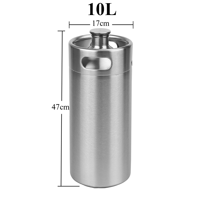 304 Stainless Steel 10L Mini Keg Beer Growler Food Grade Beer Keg Steel Best Solution for Home Brewing keg 10l