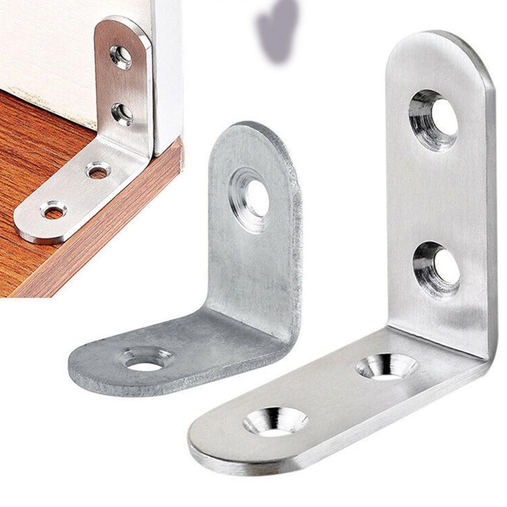 1PC L Shape Stainless Steel Right Angle Bracket Corner Brace Joint Shelf Support Corner Bracket Angle Code