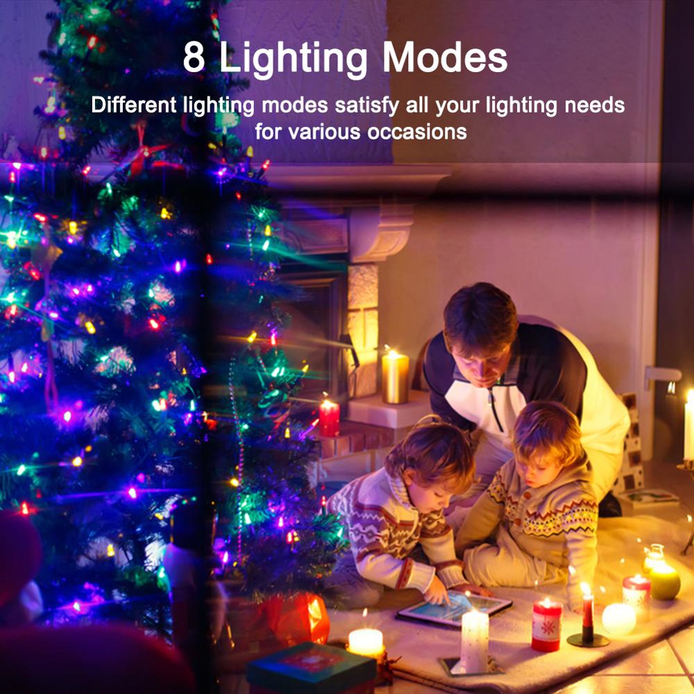 USB LED Christmas Tree New year's Garlands Fairy Lights 10m 5m Festoon String Light for Outdoor Home Window Wedding Decorative