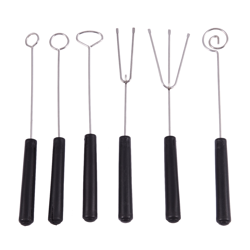 6PCS Chocolate Dipping Fork Cake Fondue Fountain Decorating Tool DIY 1 Set New