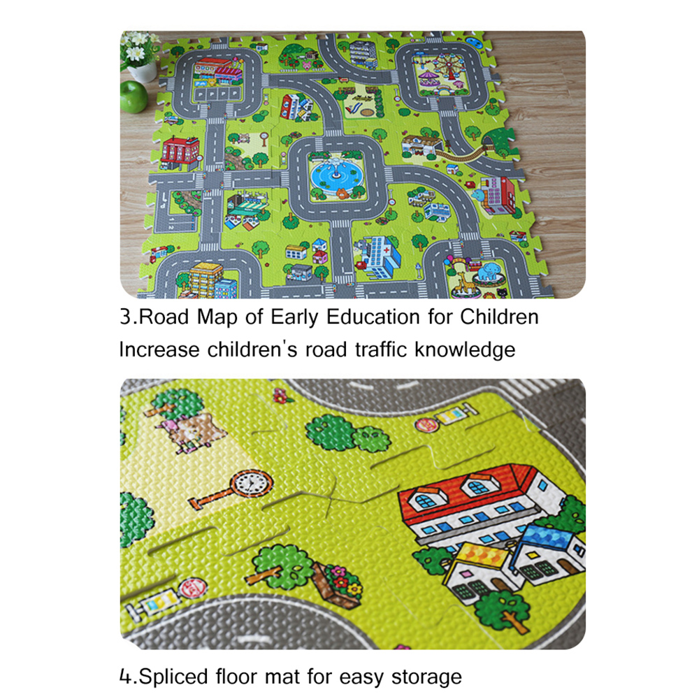 Baby Play Mat 9Pcs 30*30cm Removable Foam Gym Mat Tile Puzzle Mats DIY Baby Carpets For Carpets Mat Indoor Educational Toys
