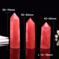 4-7cm 1pc Artificial crystal Stone Crystal Point Healing Obelisk Red smelting Wand Beautiful Ornament for Home Decor