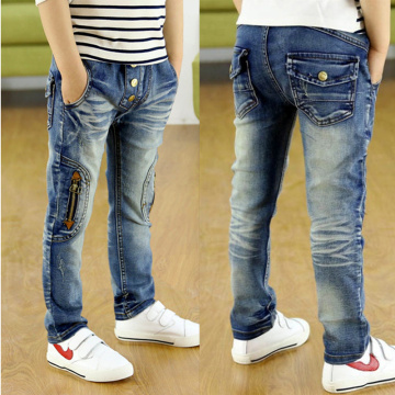 2020 boy pants trousers children jeans single pants spring stretch jeans middle and large children's clothing feet pants tide