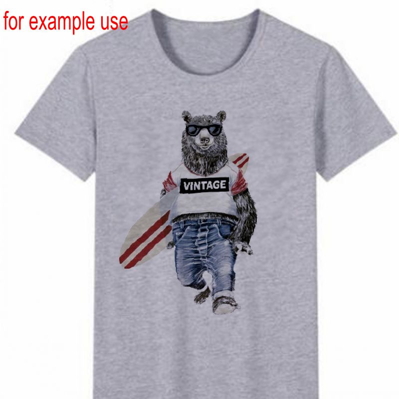 28x19cm Fashion panda Iron on Patches For DIY Heat Transfer Clothes T-shirt Thermal transfer stickers Decoration Printing
