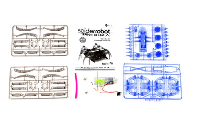 DIY Assemble Intelligent Electric Spider Robot Toy Educational DIY Kit Hot Selling Assembling Building Puzzle Toys High Quality