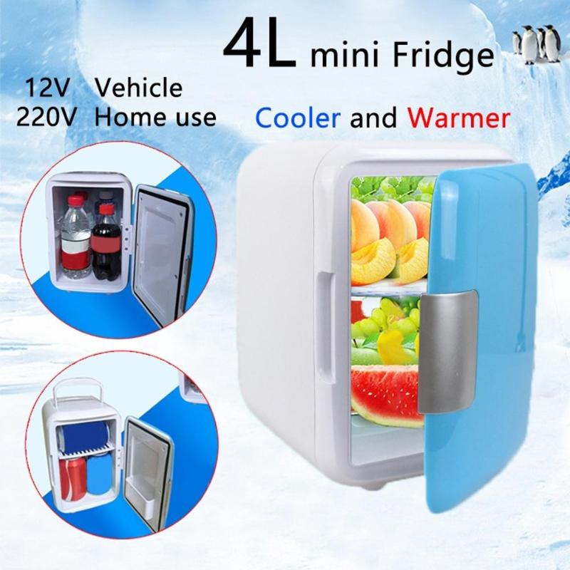 Dual-Use 4L Car & Home Refrigerators Ultra Quiet Low Noise Car Mini Refrigerators Travel Freezer Cooling Cosmetic Fridge