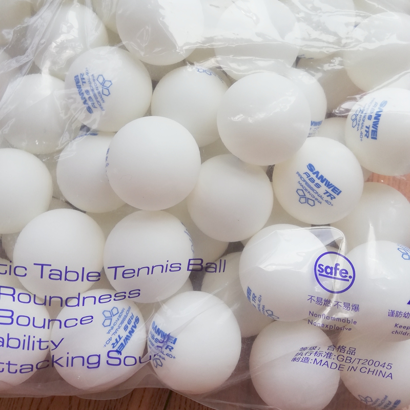 100Balls SANWEI 3-Star ABS 40+ 2019 New Table Tennis Ball ITTF Approved training New Material Plastic Poly Ping Pong Balls